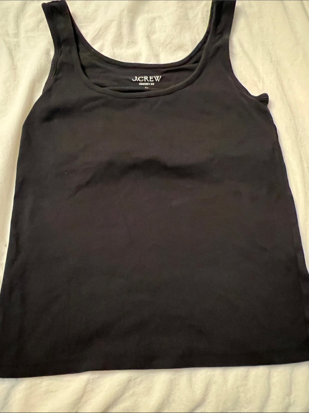 J. Crew Black Scoop Neck Tank built in bra